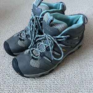 Keen Koven Waterproof Charcoal and Aqua Hiking Boots